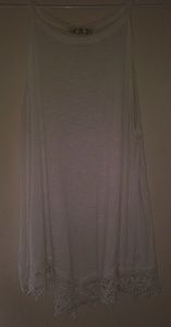 Flowy Halter Tank w/ Lacey Trim